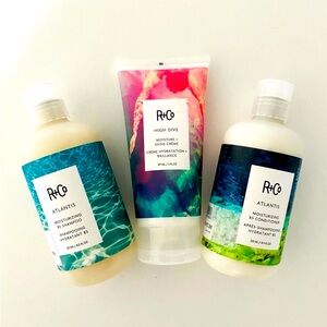 R+Co ATLANTIS Moisturising B5 Shampoo Conditioner Creme Set Bundle